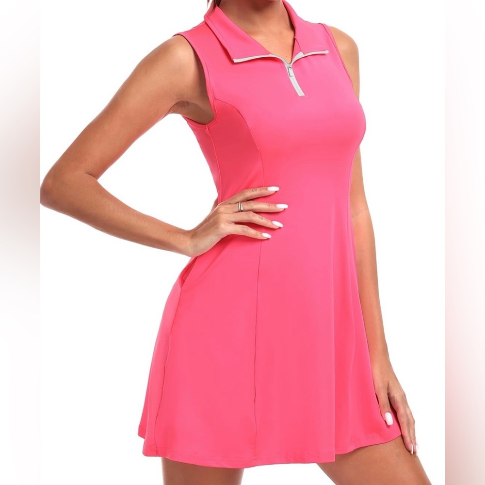 NWT Fkeep Women’s Golf Tennis Dress Athletic Workout Dress With Pockets